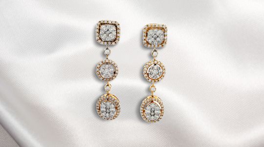KARAT WORLD |DIAMOND EARRING - DE1245