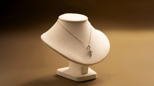 SUNJEWEL - CROSS PENDANT W/DIAMOND-STAR010270-V7