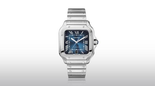 LUXURY WATCH  - CARTIER| SANTOS DE CARTIER BLUE DIAL LARGE 